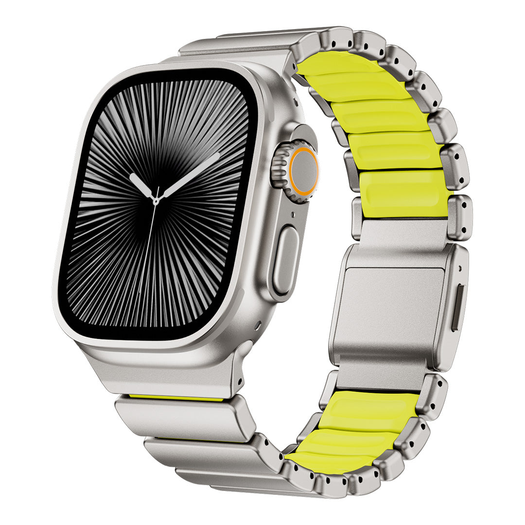 VYURE TITANIUM HYBRID en titanio y amarillo, vista frontal